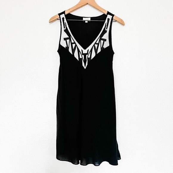 Shoshanna Swimwear Cover Up Dress Sz. Medium Black White - Picture 1 of 6